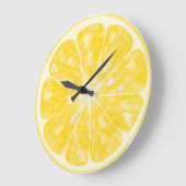 Fresh Lemon Round Wall Clock Große Wanduhr (Winkel)