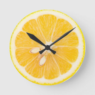 Fresh Lemon Runde Wanduhr