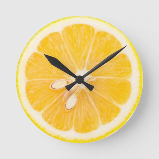 Fresh Lemon Runde Wanduhr (Vorderseite)