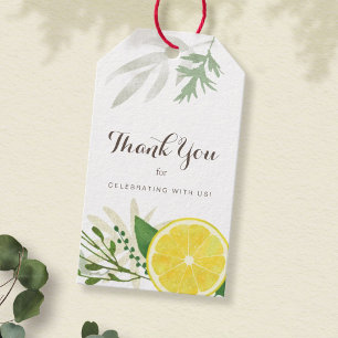 Fresh Lemon Thank You Gift Tags Geschenkanhänger