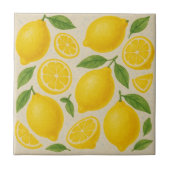 Fresh Lemon Tile - Nahtlose Wasserfarbe Fliese (Vorderseite)