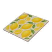 Fresh Lemon Tile - Nahtlose Wasserfarbe Fliese (Seite)