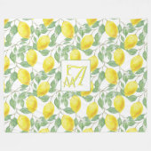 Fresh Lemon Tree Mit Monogramm Deco Gifts New Lemo Fleecedecke (Vorderseite (Horizontal))