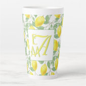 Fresh Lemon Tree Mit Monogramm Deco Gifts New Lemo Milchtasse (Vorderseite)