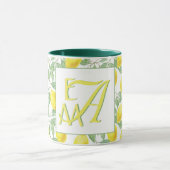 Fresh Lemon Tree Mit Monogramm Deco Gifts New Lemo Tasse (Zentrum)