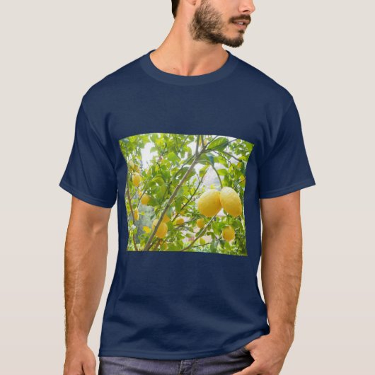Fresh Lemon Tree Summer Print T-Shirt (Vorderseite)
