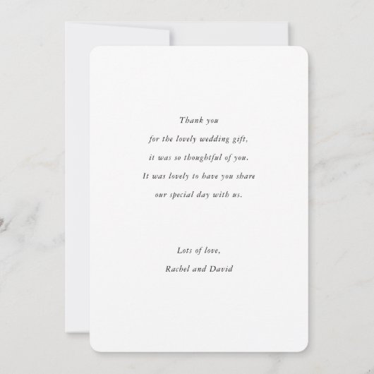 Fresh Lemon Wedding Liebe and Danke Card (Rückseite)