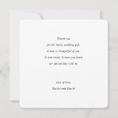 Fresh Lemon Wedding Liebe and Danke Card (Rückseite)