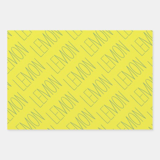 Fresh Lemon Wrapping Paper Set Geschenkpapier Set (Vorderseite 2)