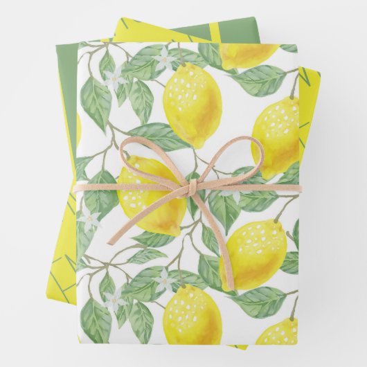 Fresh Lemon Wrapping Paper Set Geschenkpapier Set (Beispiel)