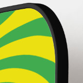 Fresh Lemonade Optical Illusion Vortex Monogram Pickleball Schläger (Linke Seite)