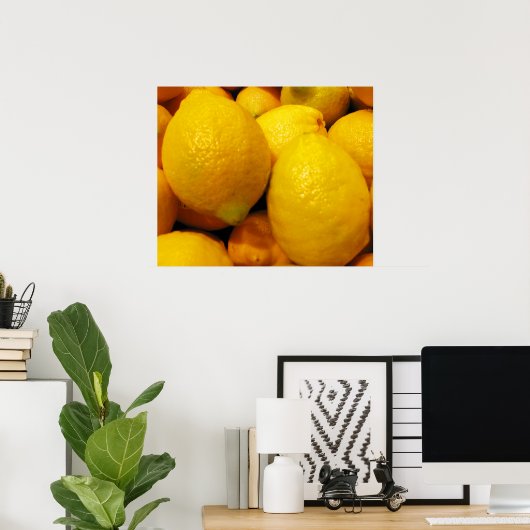 Fresh Lemons 24"x20" Poster (Heimbüro)