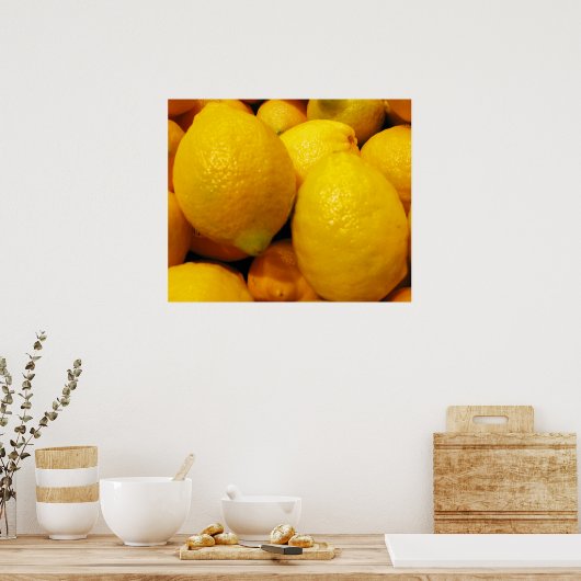 Fresh Lemons 24"x20" Poster (Küche)