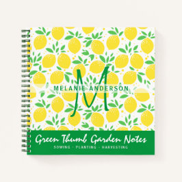 Fresh Lemons Gardeners Journal Gardenning Notizblock
