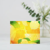 Fresh Lemons Postcard Postkarte (Stehend Vorderseite)
