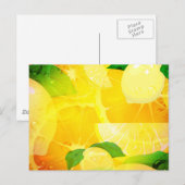 Fresh Lemons Postcard Postkarte (Vorne/Hinten)