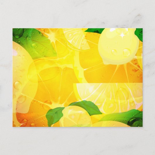 Fresh Lemons Postcard Postkarte (Vorderseite)