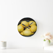 Fresh Lemons Runde Wanduhr (Zuhause)