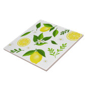 Fresh lemons with flowers and leaves fliese (Seite)