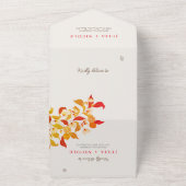 Fresh Lemony Liebe Citrus Foliage Hochzeit All In One Einladung (Außenbereich)