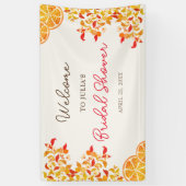 Fresh Lemony Liebe Citrus Foliage Hochzeit Banner (Vertikal)