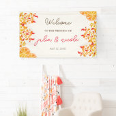 Fresh Lemony Liebe Citrus Foliage Hochzeit Banner (Insitu)