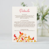 Fresh Lemony Liebe Citrus Foliage Hochzeit Begleitkarte (Stehend Vorderseite)