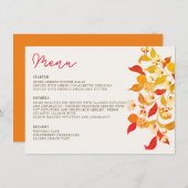 Fresh Lemony Liebe Citrus Foliage Hochzeit Menükarte (Vorne/Hinten)