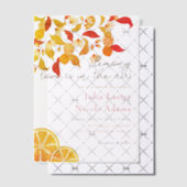 Fresh Lemony Liebe Citrus Foliage Hochzeit Pergament Einladungen (Versetzt (Einladung))