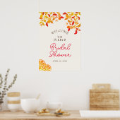 Fresh Lemony Liebe Citrus Foliage Hochzeit Poster (Küche)
