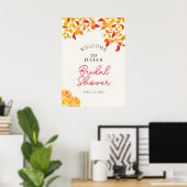 Fresh Lemony Liebe Citrus Foliage Hochzeit Poster (Heimbüro)