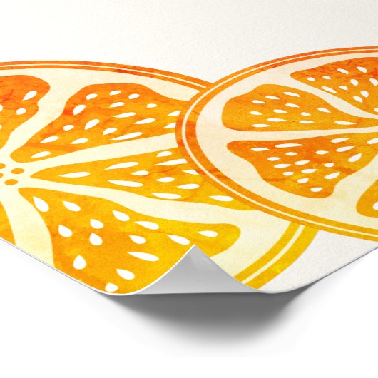 Fresh Lemony Liebe Citrus Foliage Hochzeit Poster (Ecke)