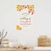 Fresh Lemony Liebe Citrus Foliage Hochzeit Poster (Küche)