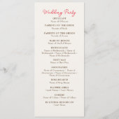 Fresh Lemony Liebe Citrus Foliage Hochzeit Programm (Rückseite)