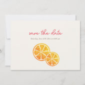 Fresh Lemony Liebe Citrus Foliage Hochzeit Save The Date (Rückseite)