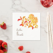 Fresh Lemony Liebe Citrus Foliage Hochzeit Serviette (Beispiel)