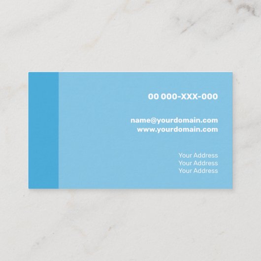 Fresh Light Blue Contemporary Transparency Square Visitenkarte (Rückseite)