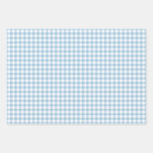 Fresh Light Blue Gingham Karo Pattern Geschenkpapier Set (Vorderseite 2)