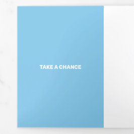 Fresh Light Blue Moderne Transparenz Dreifach Gefaltete Karte