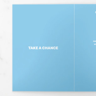 Fresh Light Blue Moderne Transparenz Dreifach Gefaltete Karte