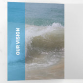 Fresh Light Blue Moderne Transparenz Dreifach Gefaltete Karte (Innen Erste Seite)