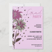 Fresh Lilac Lila Wildblumen Einladung (Vorderseite)
