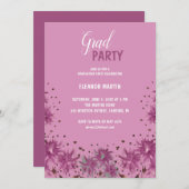 Fresh Lilac Lila Wildblumen Einladung (Vorne/Hinten)