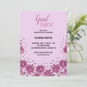 Fresh Lilac Lila Wildblumen Einladung (Stehend Vorderseite)