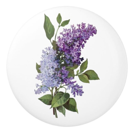 Fresh Lilacs - Französische Wohngestaltung Keramikknauf (Vorderseite)