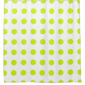 Fresh Lime green Polka dots Simple Pattern Duschvorhang (Vorderseite)