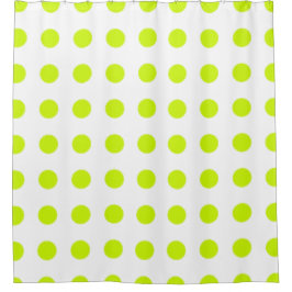 Fresh Lime green Polka dots Simple Pattern Duschvorhang