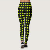Fresh Lime green Polka dots Simple Pattern Leggings (Rückseite)
