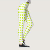 Fresh Lime green Polka dots Simple Pattern Leggings (Rechts)