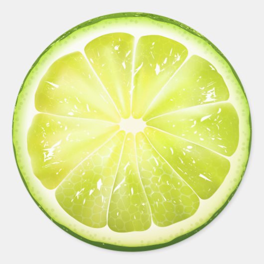 Fresh Limon Slice S01 Runder Aufkleber (Vorderseite)
